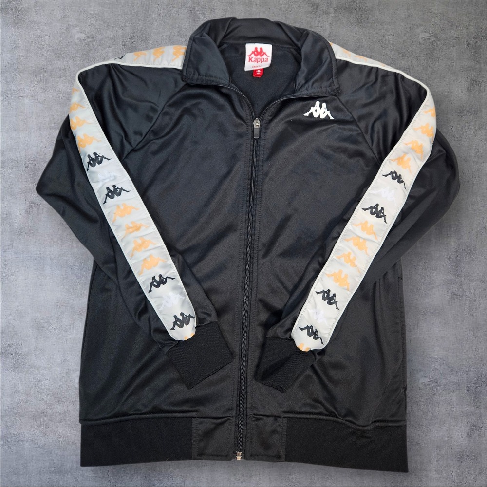 Vintage Kappa Track Jacket Full Zip Logo Tape Sleeve Mens Size Small J75